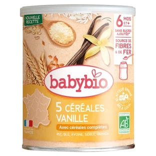 Babybio 5 Céréales Vanille 6 Mois et + Bio 220 g