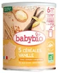 Babybio 5 cereales con vainilla, a partir de los 6 meses, ecológico, 220 g