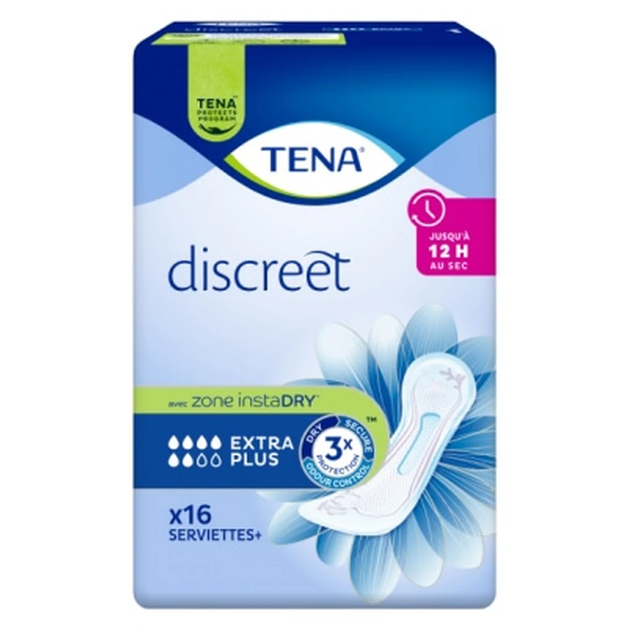Tena Discreet Extra Plus 16 Serviettes Absorbantes