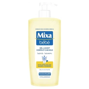Gel de baño y champú sin jabón Mixa Baby, 750 ml