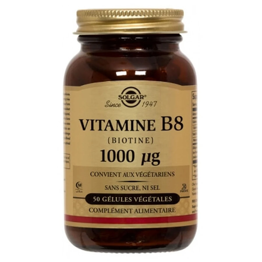 Solgar Vitamina B8 (biotina) 1000 µg, 50 cápsulas vegetarianas