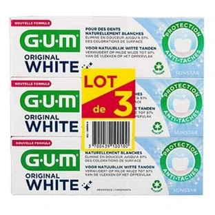 Pasta de dientes GUM Original White, paquete de 3 (75 ml cada una)