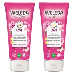 Weleda Love Harmonizing Duschcreme, 2er-Pack (je 200 ml)