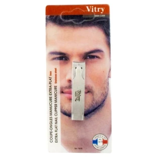 Cortauñas de acero inoxidable extrafinos Vitry Men Care para manicura