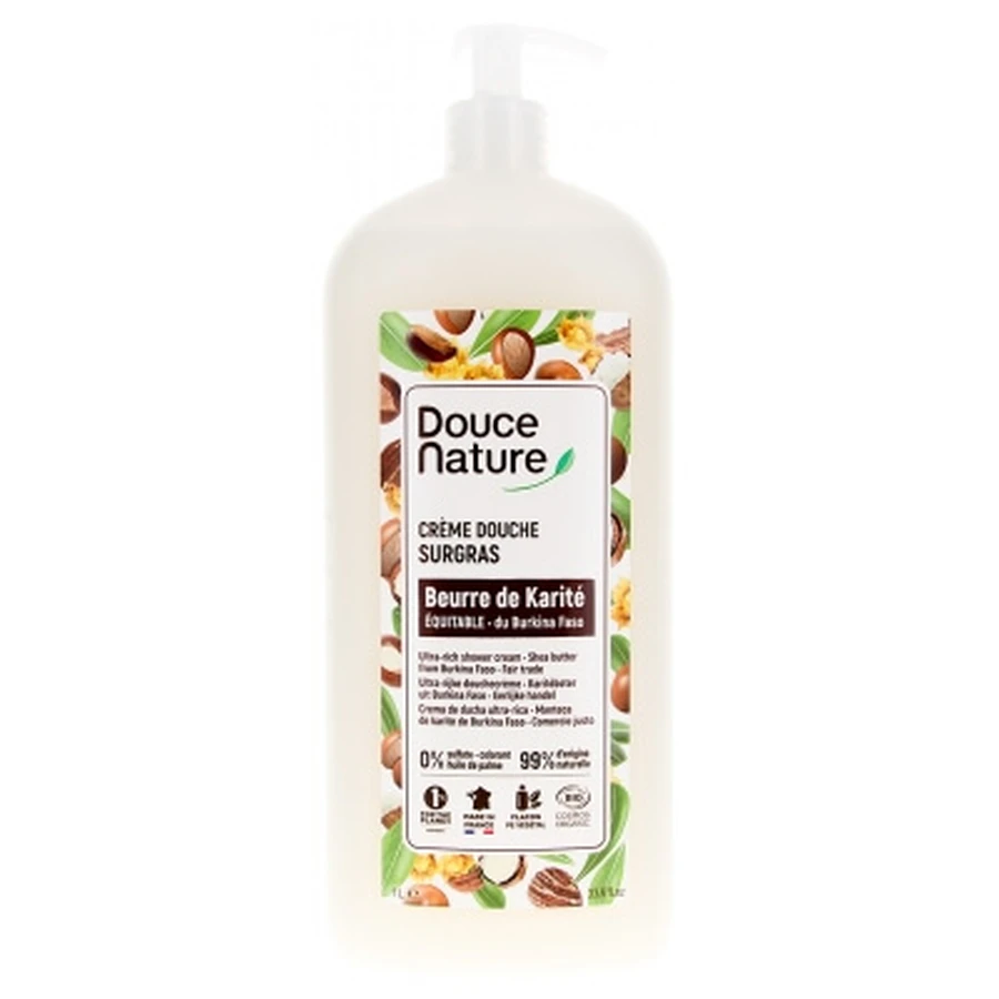 Douce Nature Ultra-hydraterende douchecrème met biologische sheaboter, 1 l