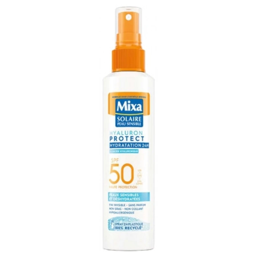 Mixa Hyaluron Protect 24-Stunden-Feuchtigkeits-Sonnenspray LSF 50, 150 ml
