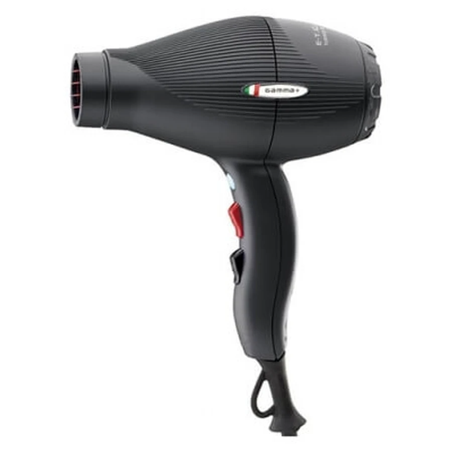 Secador de pelo Gamma Piu E-T.C Light, negro opaco, edición premium