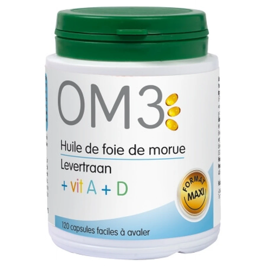 Aceite de hígado de bacalao OM3, 120 cápsulas