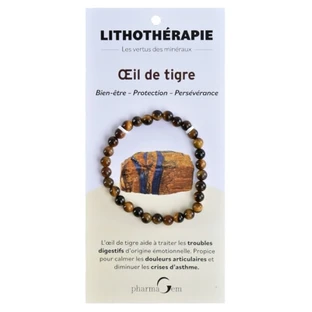 PharmaGem Lithothérapie Bracelet Oeil de Tigre 6 mm