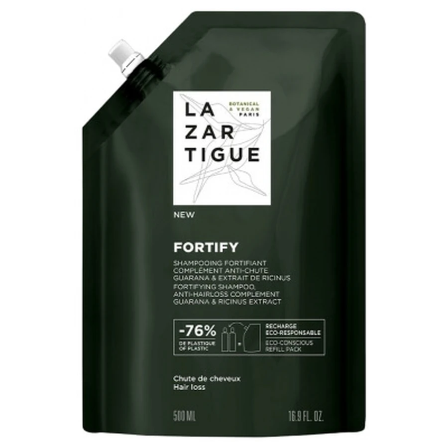 Lazartigue Fortify Versterkende Shampoo met formule tegen haaruitval, Eco-Refill, 500 ml