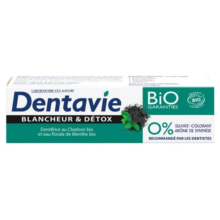 Dentavie Dentifrice Blancheur & Détox Bio 75 ml