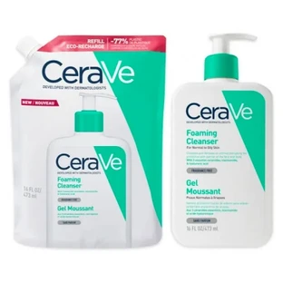 Gel espumante CeraVe 473 ml + recambio ecológico 473 ml