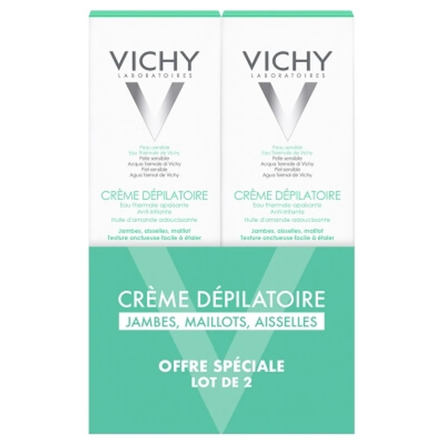Vichy Dermo-Tolérance Hair Removal Cream, 2-Pack (150 ml each)