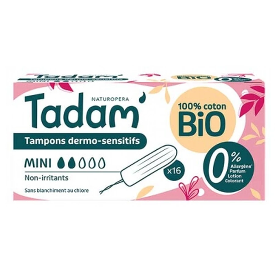 Tadam' Mini Organic Sensitive-Skin Pads, 16 Pads