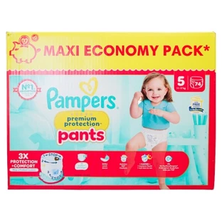 Pampers Premium Protection Pants maat 5 Maxi-pakket, 74 luiers (11–17 kg)