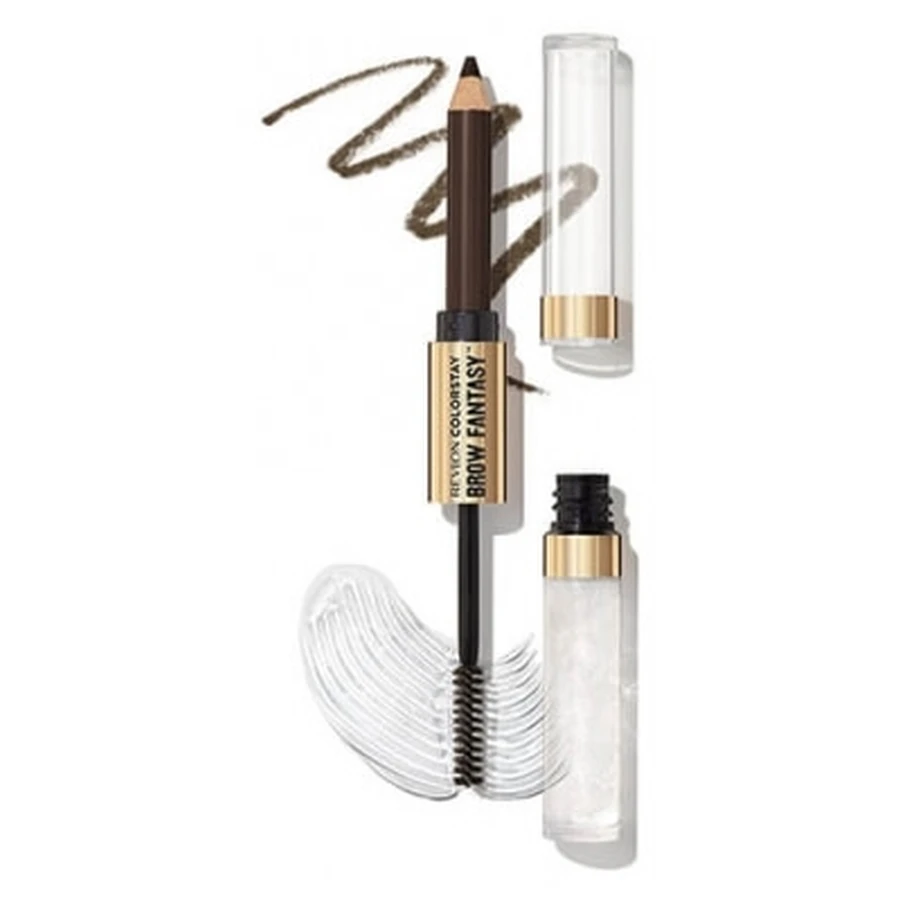 Lápiz y gel para cejas Revlon ColorStay Brow Fantasy n.º 104, marrón oscuro, Revlon