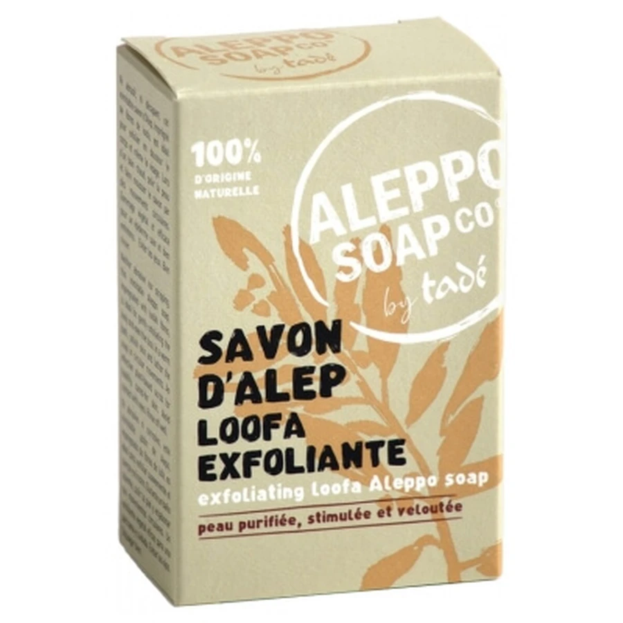 Jabón de Alepo de Tadé con esponja vegetal exfoliante, 150 g
