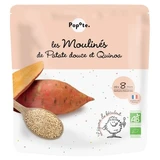 Les Moulinés biologische babyvoeding met zoete aardappel en quinoa, vanaf 8 maanden, 180 g