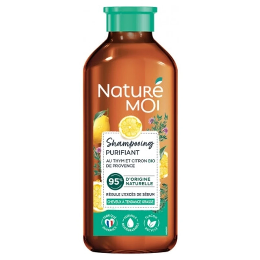 Naturé Moi Bio-Shampoo mit Thymian und Zitrone zur Reinigung, 250 ml
