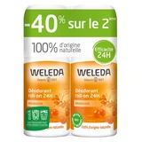 Weleda Duindoorn 24-uurs roll-on deodorant, 2-pack (elk 50 ml)