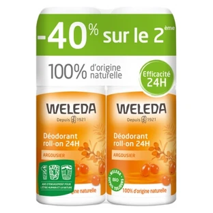 Desodorante en roll-on de espino amarillo de Weleda, 24 horas, paquete de 2 (50 ml cada uno)