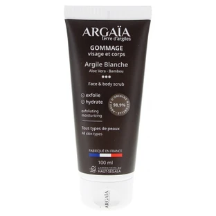 Argaïa Witte Klei Gezichts- en Lichaamsscrub 100 ml