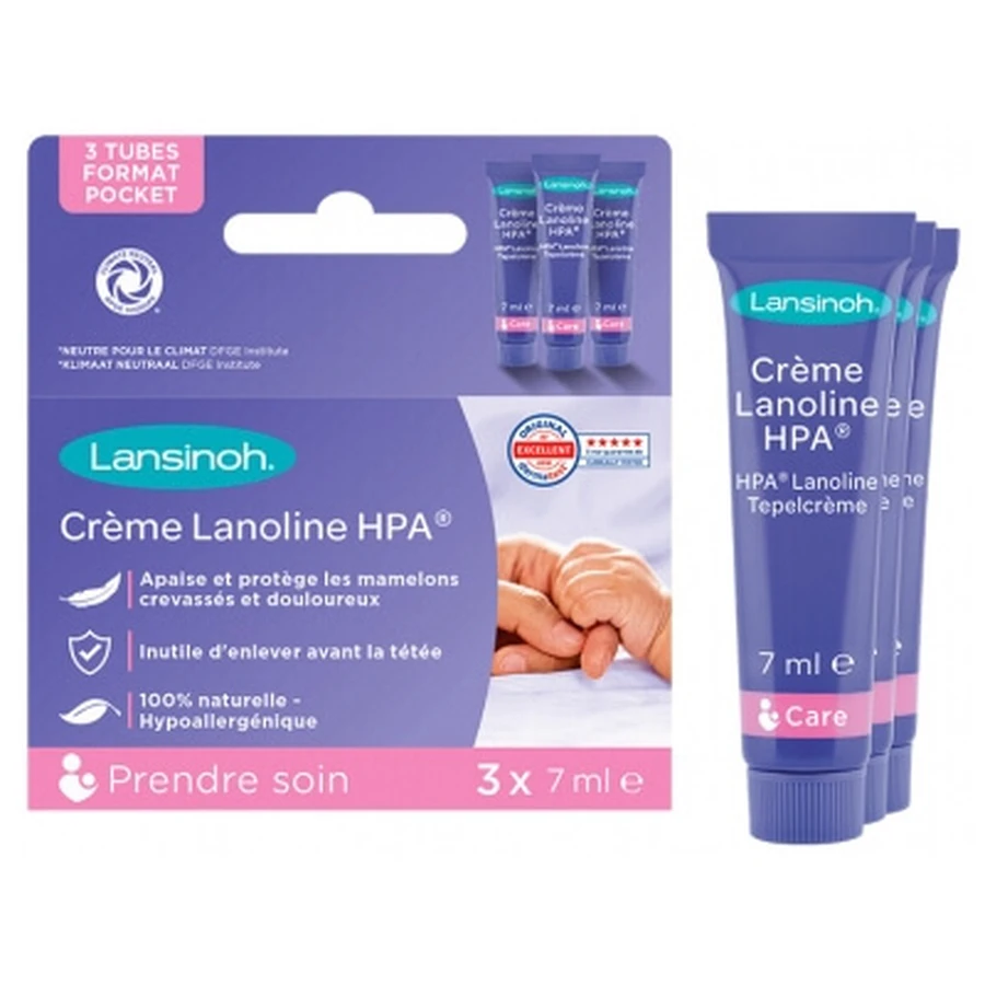 Lansinoh HPA Lanolin-Brustwarzencreme, 3 x 7 ml