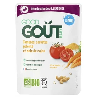 Good Goût-tomaten, wortelen, polenta en cashewnoten — Voor baby’s vanaf 6 maanden — Biologisch 190 g