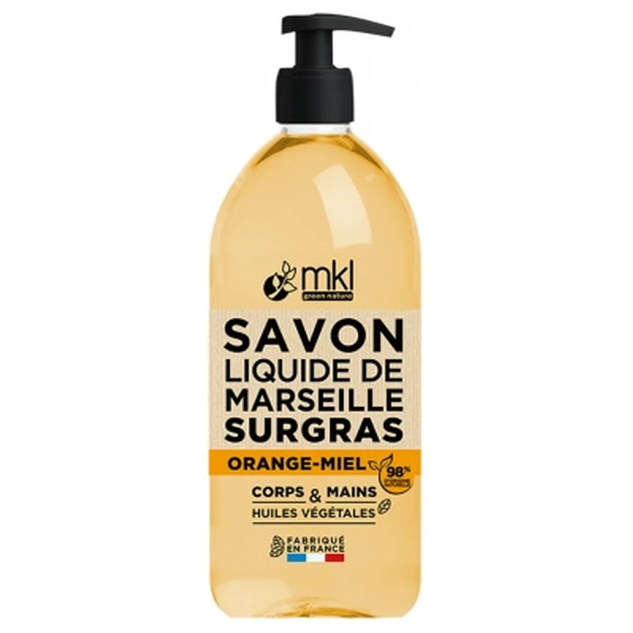 MKL Green Nature Sinaasappel & Honing Supervoedende Vloeibare Marseillezeep, 1 L