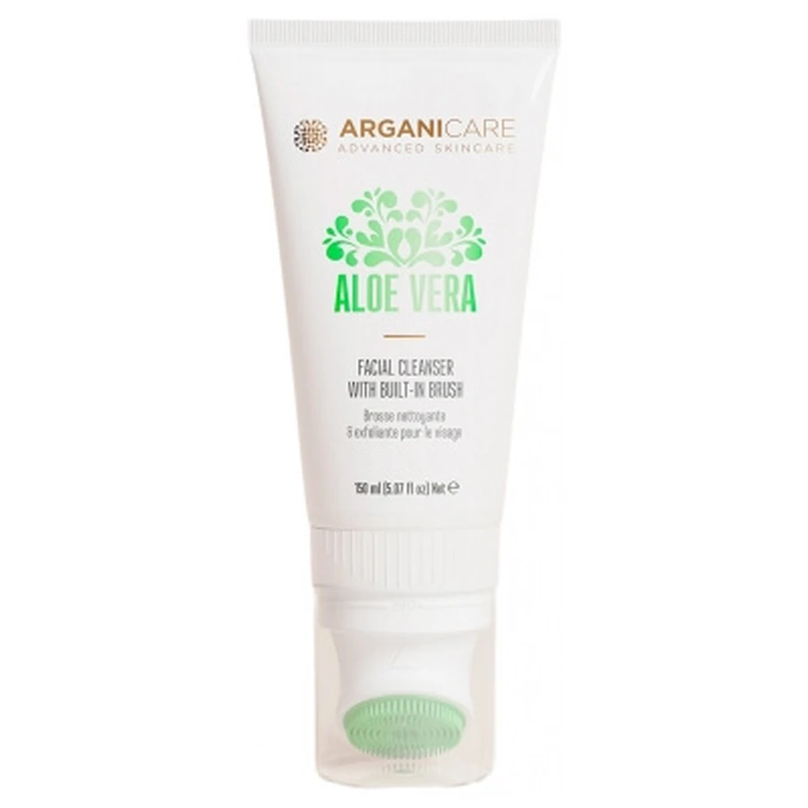 Gel limpiador facial con cepillo de aloe vera de Arganicare