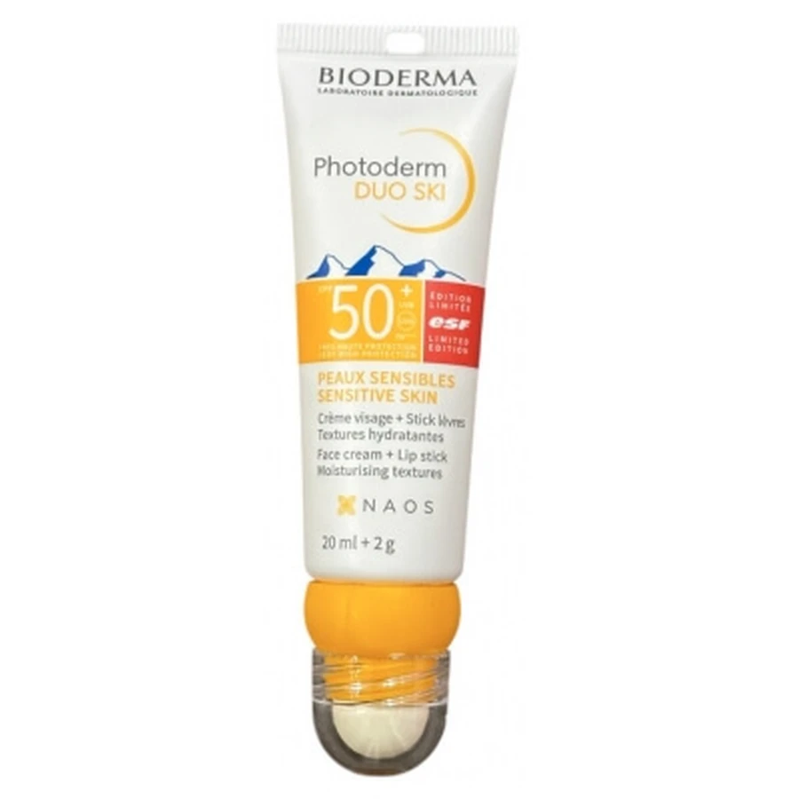 Bioderma Photoderm Duo Ski gezichtscrème SPF 50+ 20 ml + lippenbalsem SPF 50+ 2 g