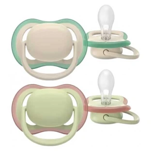 Avent Ultra Air Nature 2 – Schlichte kieferorthopädische Schnuller, 6–18 Monate