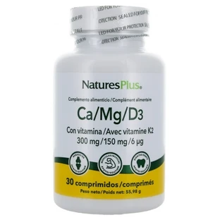 Natures Plus Ca/Mg/D3 with Vitamin K2, 30 Tablets