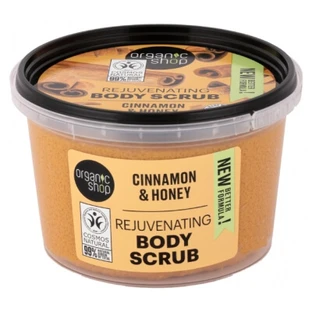Organic Shop Body Scrub: Rejuvenating Body Scrub with Cinnamon and Honey, 250 ml