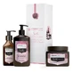 Set de tres productos Arganicare con proteínas de seda para alisar y dar brillo