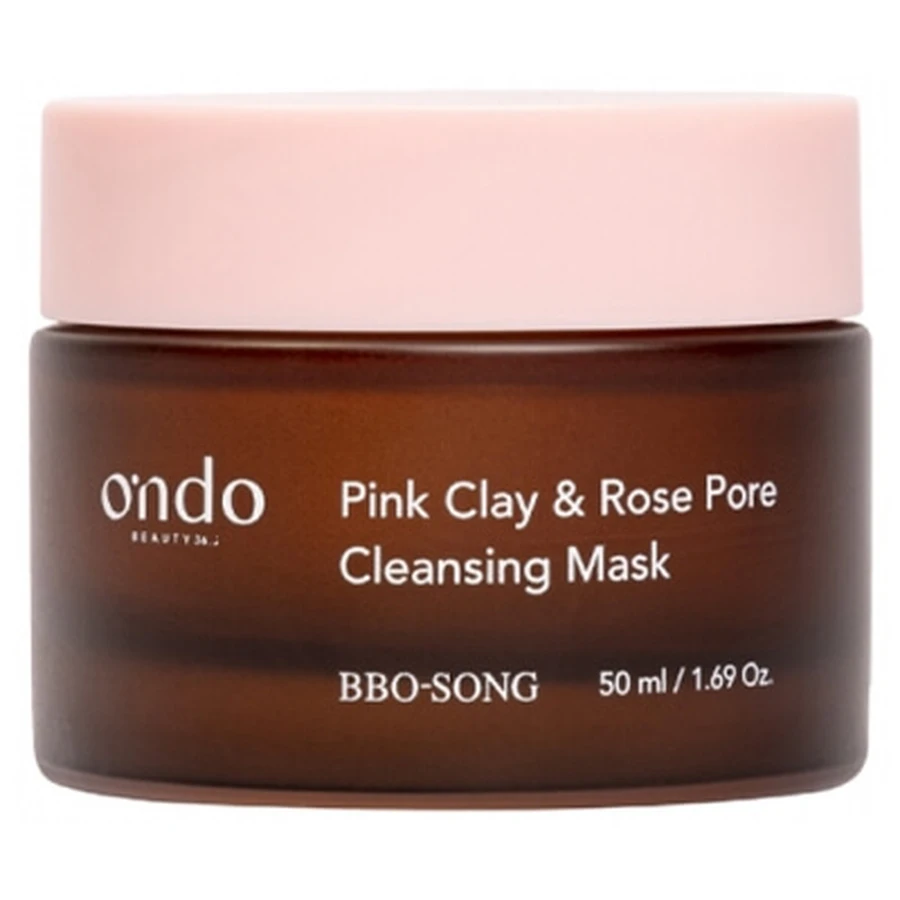 Ondo Beauty 36,5 Porenreinigende Maske mit rosa Tonerde und Rose, 50 ml