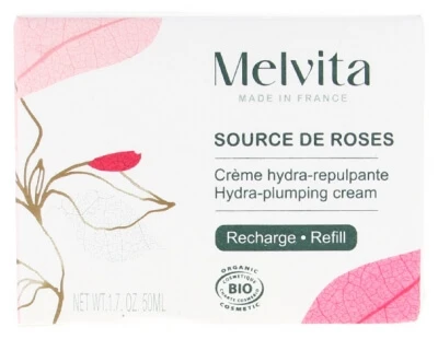 Melvita Source de Roses Organic Hydrating and Plumping Cream Refill,…