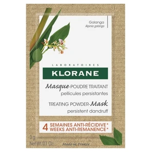 Klorane Galanga Treatment Powder Mask for Persistent Dandruff, 8 Sachets