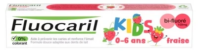 Fluocaril Kids Dual-Fluoride Toothpaste for Ages 0–6, Strawberry…