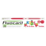 Fluocaril Kids Zahnpasta mit zwei Fluoridarten für Kinder von 0 bis 6 Jahren, Erdbeergeschmack, 75 ml