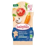 Babybio «Good Night»: Pasta con tomate al estilo napolitano, a partir de los 8 meses, ecológica, 2 raciones de 200 g cada una