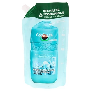 Ushuaïa Shampoing Douche Fraicheur Minéraux Marins Éco-Recharge 500 ml