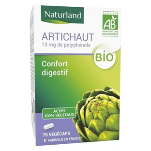 Alcachofa ecológica de Naturland, 75 cápsulas vegetales