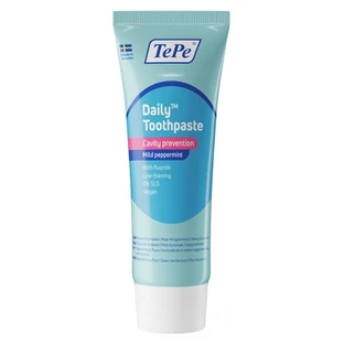 Pasta de dientes TePe Daily, menta suave, 75 ml
