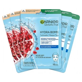 Garnier SkinActive Hydra Bomb Super-Hydrating Plumping Sheet Mask, Pack of 5 x 28 ml