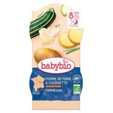 Babybio Good Night: patata, calabacín y parmesano, a partir de los 8 meses, ecológico, 2 tarrinas de 200 g cada una