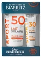 Laboratoires de Biarritz Sport Organic SPF 50 Sunscreen for Face and Body, 50 ml + Organic SPF 30 Lip Balm, 15 ml
