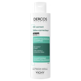 Vichy Dercos Sebum-Regulating Dermatological Shampoo for Oily Scalp & Hair, 200 ml
