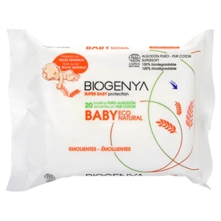 Toallitas para bebés de algodón puro BioGenya, 20 toallitas