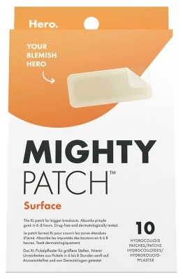 Hero Mighty Patch Surface Anti-Acne Patches for Large Areas, 10…